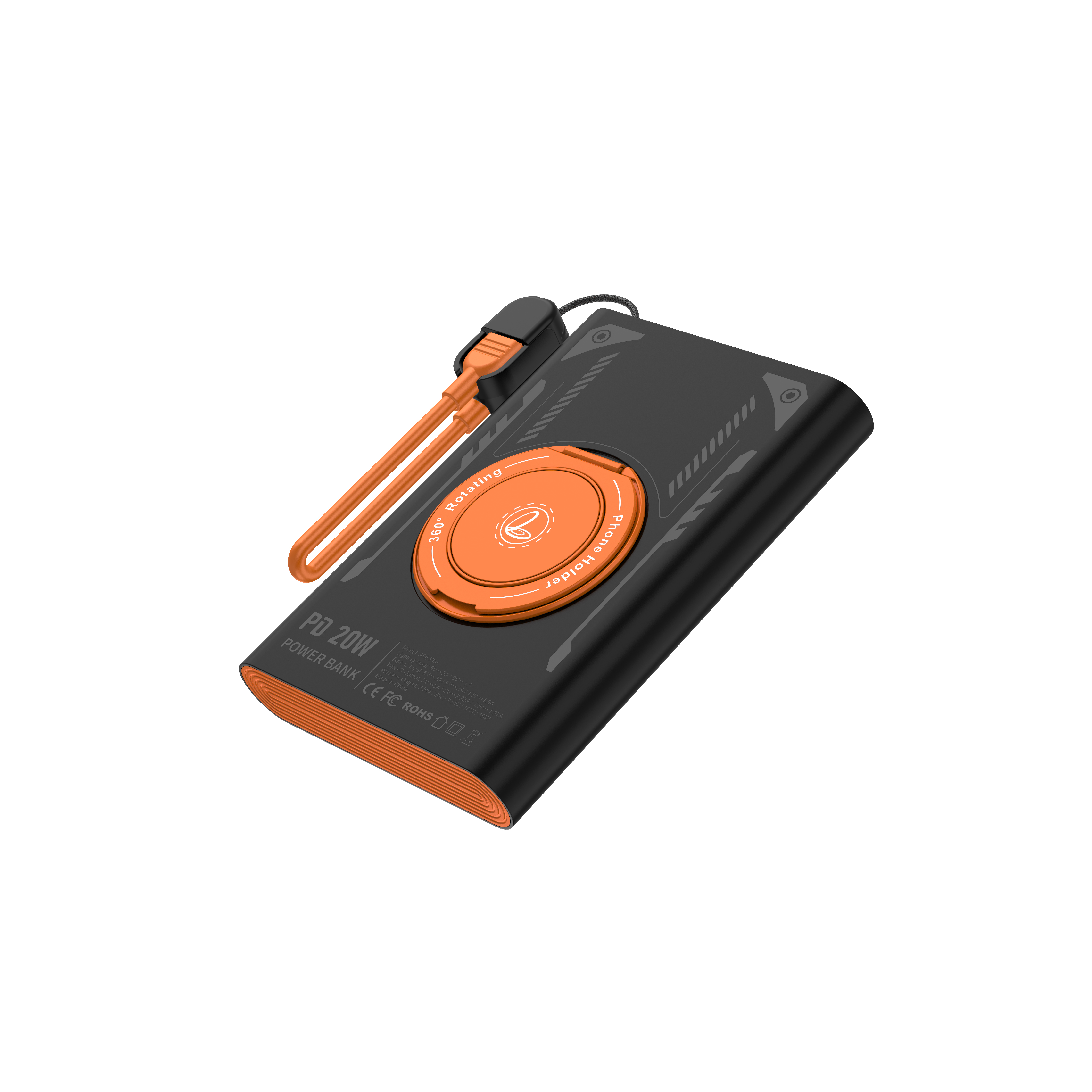 10000mAh Magnetic Power Bank For Watch&Earbuds Charging | PD 20W | Wireless 15W