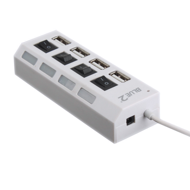 4-in-1 USB 2.0 Hub USB Port Expander with ON/OFF BH084