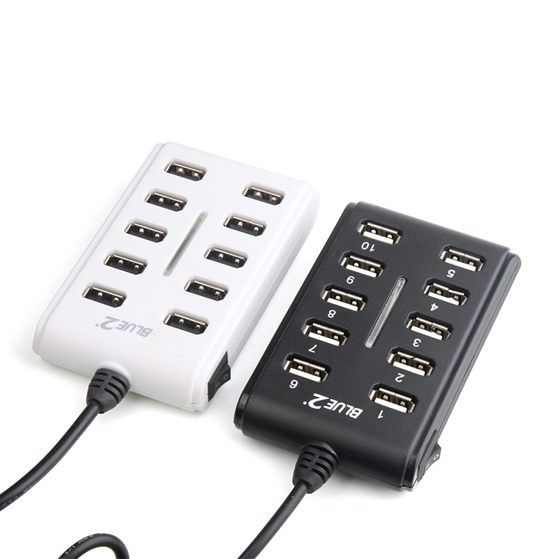 10-in-1 USB 2.0 Hub USB Port Expander with ON/OFF BH085