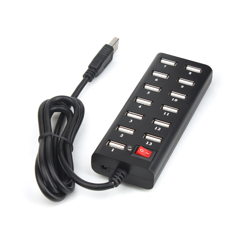 13-in-1 USB 2.0 Hub USB Port Expander with ON/OFF BH087