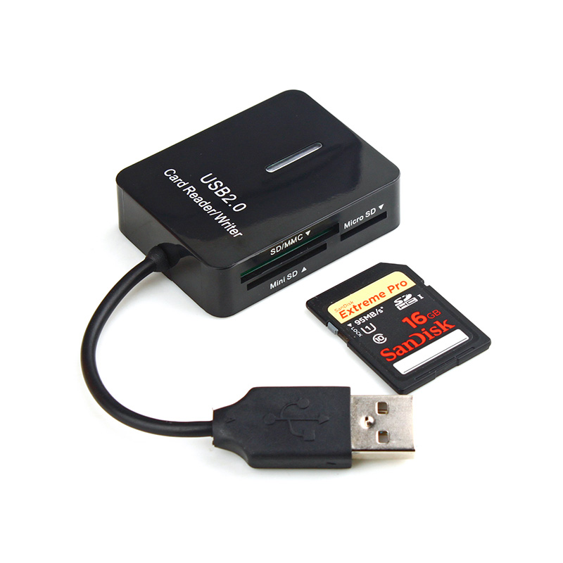4-in-1 USB 2.0 Memory Card Reader CR517