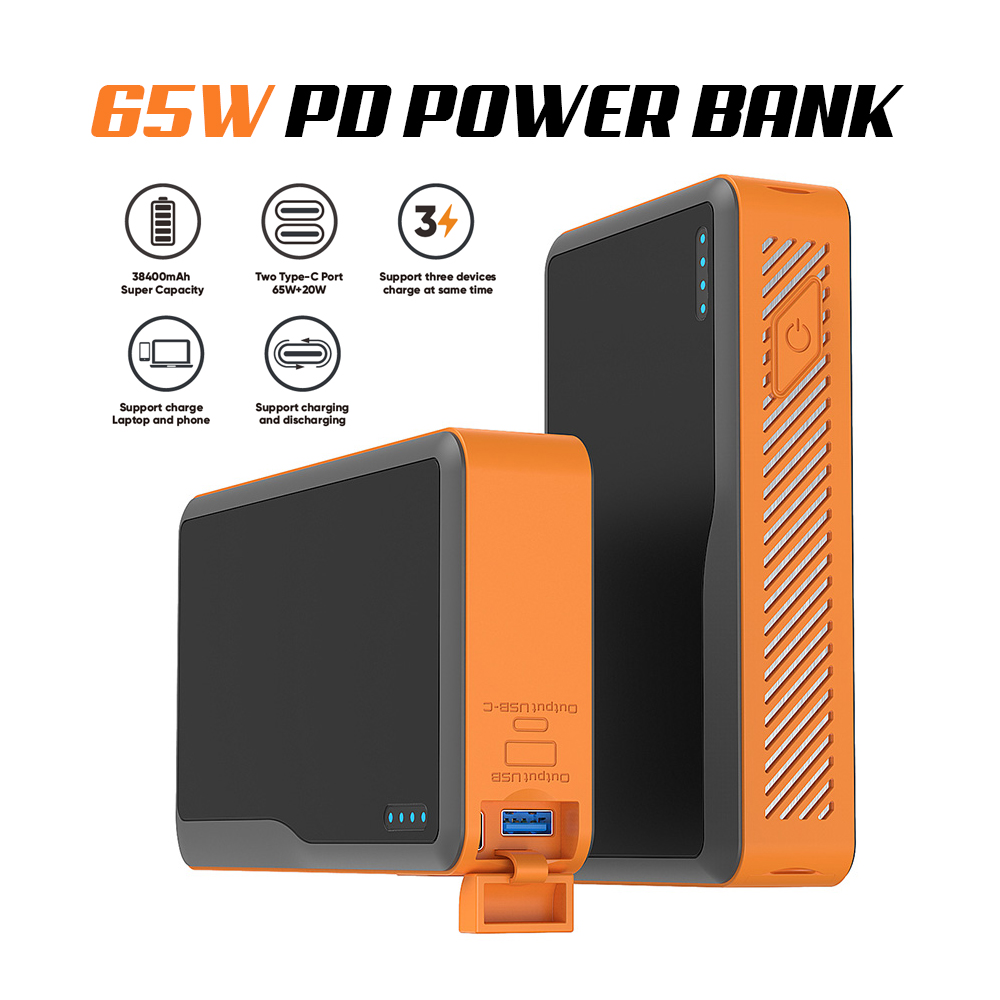 38400mAh Huge Capacity IP44 65W PD Power Bank MP601