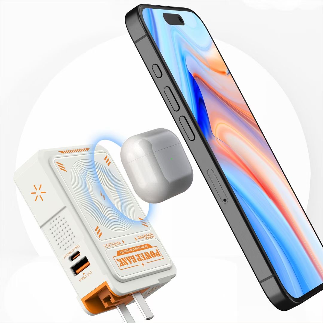 10000mAh AC Power Bank PD20W Wireless 15W