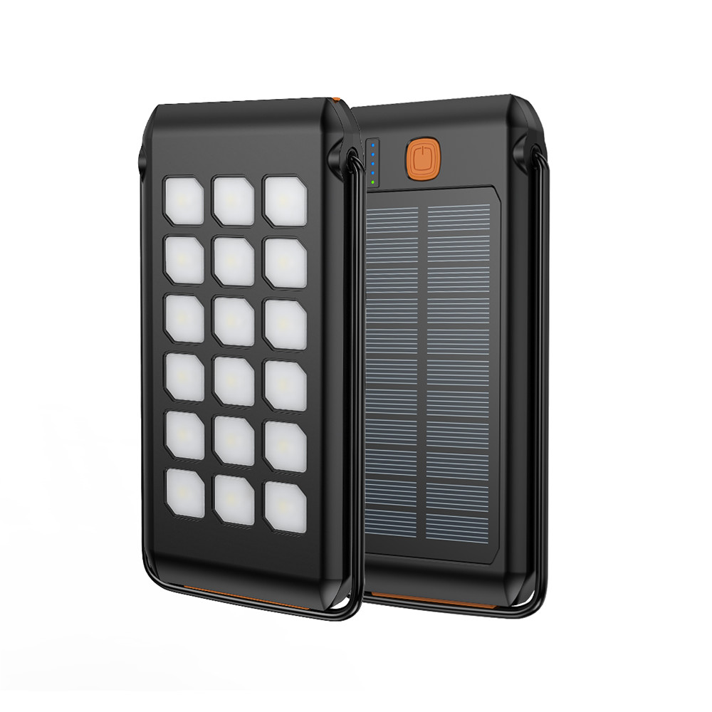 IP44 Waterproof 10000mAh Solar Panel Power Bank PD20W With Stand And Flashlights SMP07