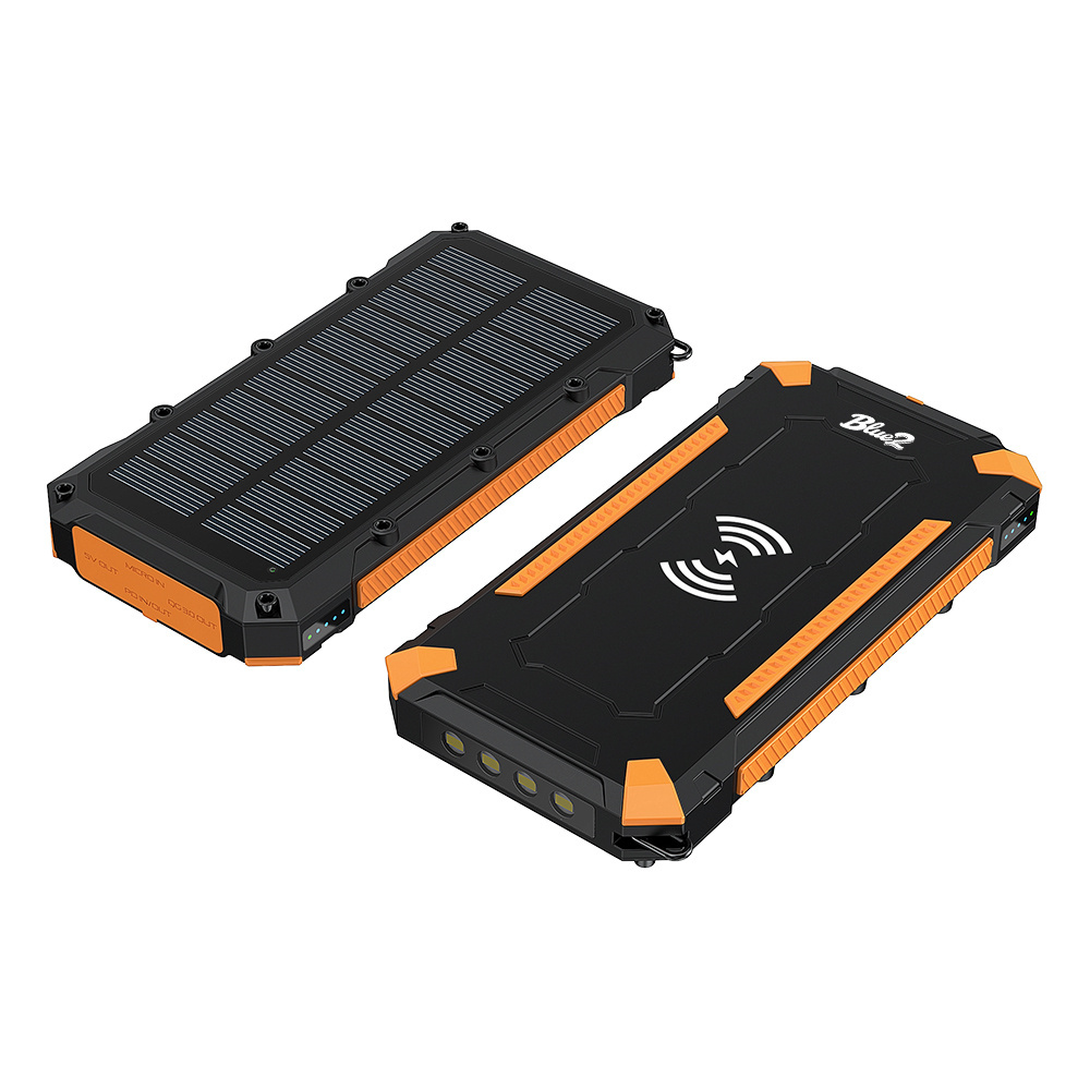10000mAh PD20W | QC18W | Wireless 15W | IP65 Waterproof Solar Power Bank SMP08