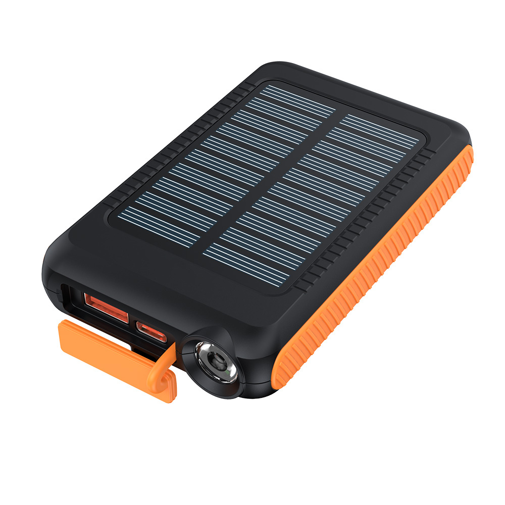 IP54 5000mAh PD20W 15W or 5W Wireless Solar Power Bank With Torch