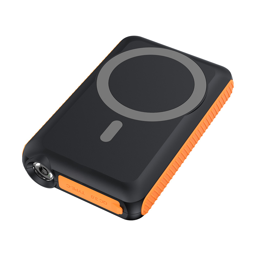 IP54 5000mAh PD20W 15W or 5W Wireless Solar Power Bank With Torch